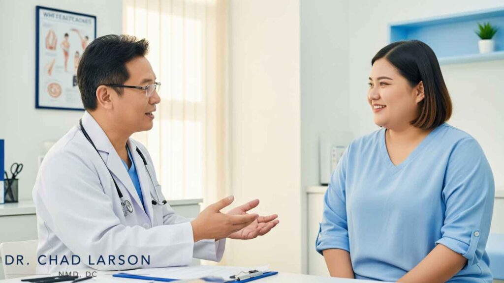 A doctor consulting with a patient, highlighting the personalized care approach in GLP-1 weight loss programs in Solana Beach.