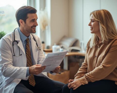 A naturopathic doctor discusses personalized treatment options with a patient.
